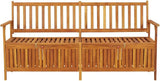 Storage Bench 66.9" Solid Wood Acacia Outdoor Bench Garden Bench Deck Bench Porch Bench for patios, Gardens, Decks - Photo 1