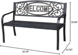 Welcome Steel Park Bench - Photo 2