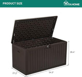YITAHOME XL 150 Gallon Large Deck Box, Outdoor Storage for Patio Furniture Cushions, Garden Tools, Waterproof - Photo 7