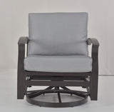 Kurapika 1 Piece Patio Furniture Chair, Outdoor Aluminum Swivel Glider Rocker, Patio Bistro Set Rocking Chair for Porch - Photo 7