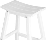 WestinTrends Malibu Malibu 24 Inch Counter High Saddle Stools (Set of 3), White - Photo 6
