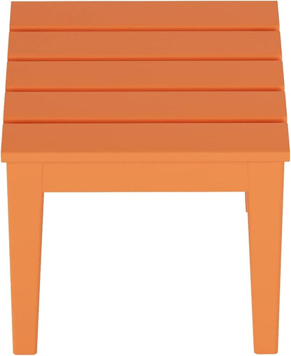 WestinTrends Ashore Outdoor Patio Modern Adirondack Side Table, Orange