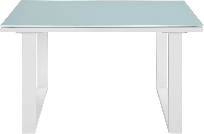 Modway Fortuna Aluminum Outdoor Patio Side Table in White - Photo 3