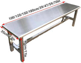 304 Stainless Steel Outdoor Garden Bench Metal Bench for Patio Park Commercial Use 660 Lbs Load-Bearing - Photo 2