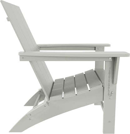 WO Home Furniture HDPE Adirondack Chair Folding Poly Lumber All Weather UV/Fade Resistant Heavy Duty for Patio, Backyard, Balcony, Garden, Lawn (Sand)…