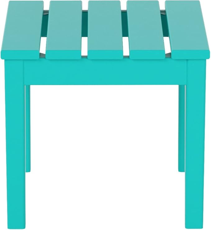 WestinTrends Ashore Outdoor Patio Modern Adirondack Side Table, Turquoise