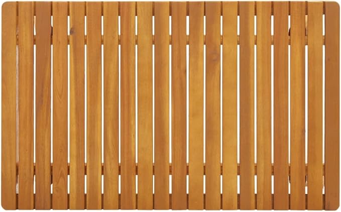 Solid Acacia Wood Garden Coffee Table Golden Brown 21.7x35.4 Inch Rectangular Slatted Top Durable Indoor Outdoor - Photo 5