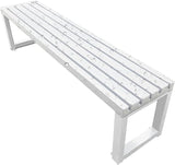 Outdoor Bench 2-Person Garden Bench Metal Backyard Seat Backless Seat 3.3ft 3.9ft 4.9ft 5.9ft Weatherproof Chair for - Photo 1