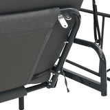 Outdoor Garden Swing Bench with Canopy and Cushions, 3-Seater Patio Swing Bed, Durable Powder-Coated Steel Frame - Photo 9