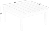 WestinTrends Ashore Outdoor Coffee Table, 32 Inch All Weather Poly Lumber Adirondack Patio Coffee Table Square Low Table - Photo 3