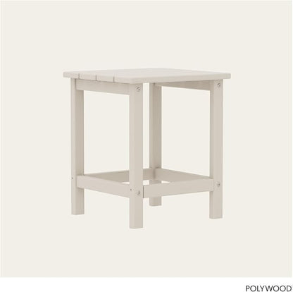 POLYWOOD ECT18SA Long Island 18" Side Table, Sand