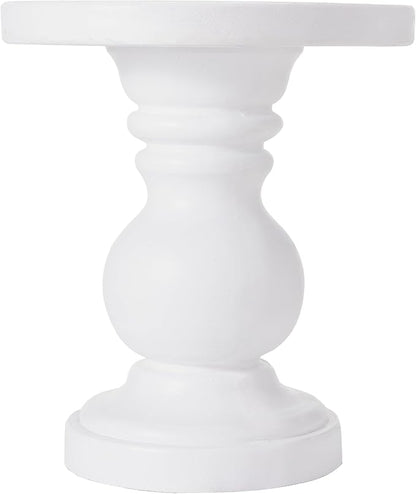 Christopher Knight Home Madeline 22" H Lightweight Concrete Outdoor Side Table, Patio End Table with Round Top, MGO Outdoor Coffee Table, No Assembly Garden Plant Stand Indoor, White
