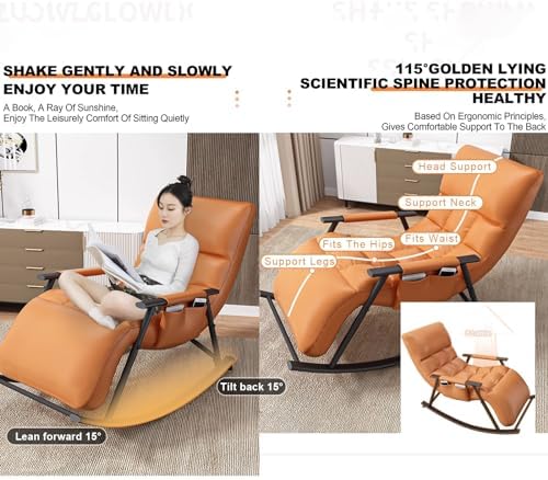Padded Zero Gravity Chair Oversized Patio Recliner Chair Adjustable Headrest Lounge Chairs Chairs with Adjustable - Photo 4