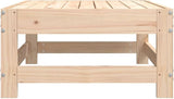 Solid Pine Wood Outdoor Garden Footstool, Rustic Square Patio Ottoman with 242.5 lbs Capacity - Photo 5