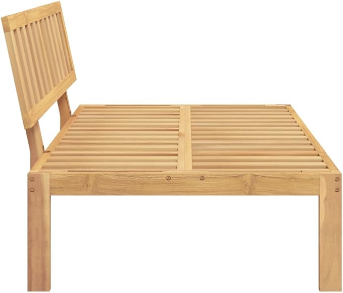 Pallet Middle Sofa Natural Wood Solid Acacia Wood Poolside sectional Poolside Seating for Lawn Deck