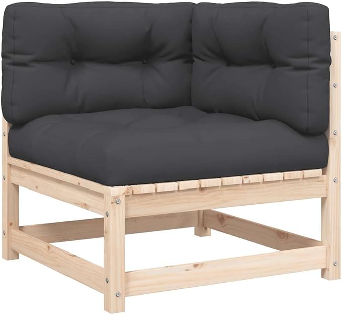 Rustic 2-Seater Garden Sofa Set with Weather-Resistant Cushions and Modular Design for Outdoor Patio Balcony Seating