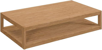 Modway Carlsbad Teak Wood Coffee Table, Natural
