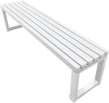 Garden Benches for Outdoors 2-Person Patio Bench Park Seat Metal Bench Backless Seat Weatherproof Chair for Backyard - Photo 1