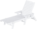 WestinTrends Malibu Poly Reclining Chaise Lounge White - Photo 9