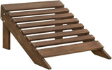 2-Seater Adirondack Chair with Ottomans, Solid Fir Wood Patio Garden Furniture Set - Photo 8