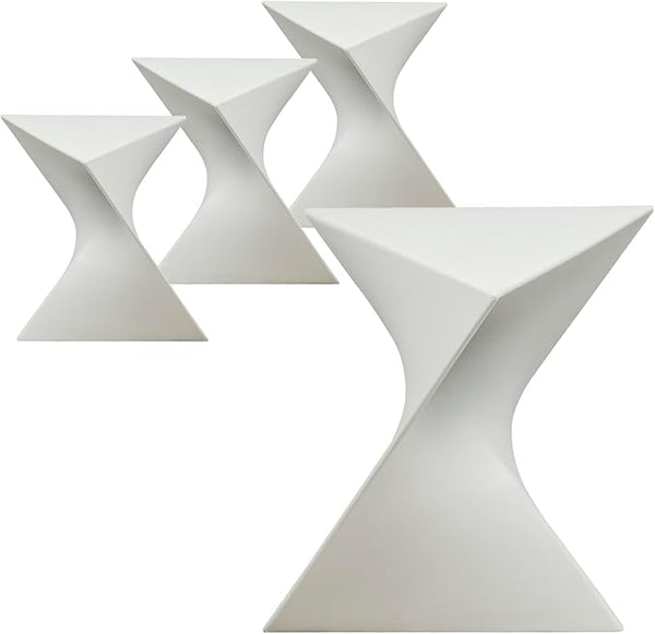 LeisureMod 15.75" Triangular Side Table, Stackable Plastic Accent End Table for Indoor & Outdoor Use - Photo 1