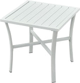 Outdoor Steel Side Table End Table for Patio, Backyard, Pool, Indoor Companion, Easy Maintenance and Weather Resistant - Photo 1