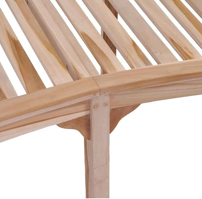 Banana Bench,Outdoor Patio Bench,Porch Chair,Wood Garden Bench,with Backrest,for Outdoor,Park,Yard,Patio,78.7" Solid Teak Wood