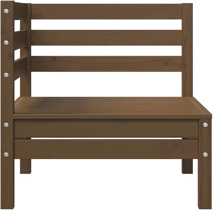 3-Piece Patio Lounge Set Solid Pine Wood Outdoor Furniture Honey Brown with Table for Garden Balcony Backyard Porch Small Space