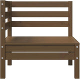3-Piece Patio Lounge Set Solid Pine Wood Outdoor Furniture Honey Brown with Table for Garden Balcony Backyard Porch - Photo 4