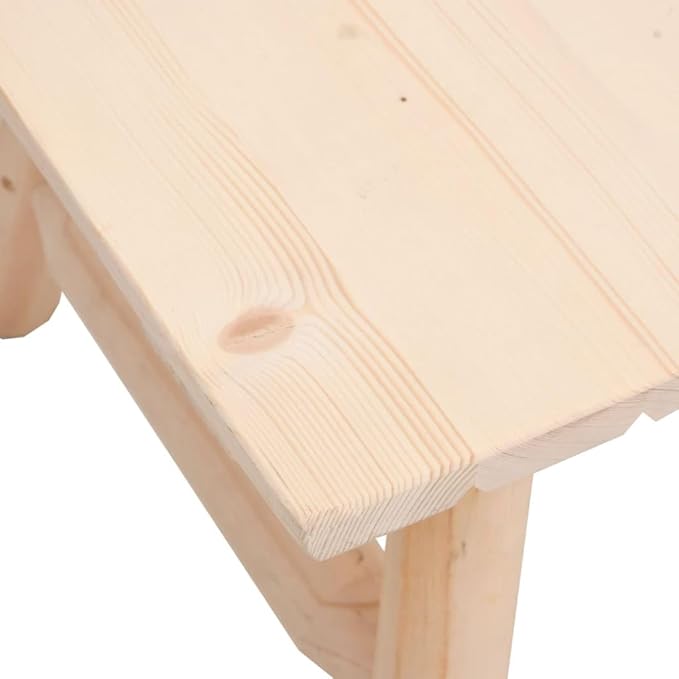 Solid Spruce Wood Coffee Table Rustic Natural Wood Furniture Indoor Outdoor Use Durable Construction Oiled Finish - Photo 6