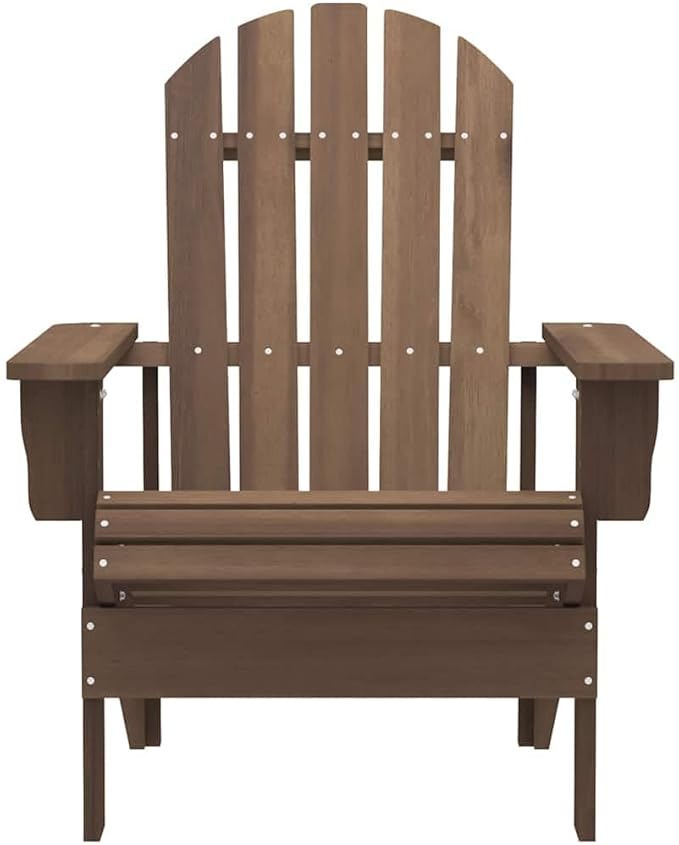 Outdoor Adirondack Chair with Side Table, Solid Fir Wood Patio Lounge Chair for Garden, Deck, and Backyard - Photo 3