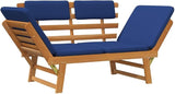 Patio Bench with Cushions, Bench with Backrest, Garden Bench, Park Bench for Patio, Garden, Yard, Lawn - Photo 5