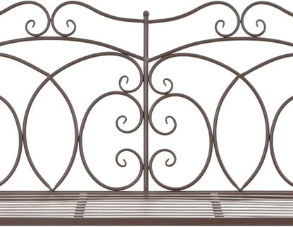 Antique Style,Rocking Seat,Patio Bench,Outdoor Bench,Garden Bench,Park Bench,Front Porch Chair,for Park,Patio,Garden,Front Porch, Balcony,Lawn,Backyard,Poolside,Deck,40.9" Iron Antique Brown