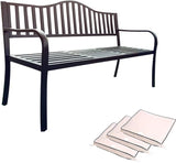 Metal Garden Bench, Patio Porch Furniture, All-Weather Outdoor Bench - Photo 1
