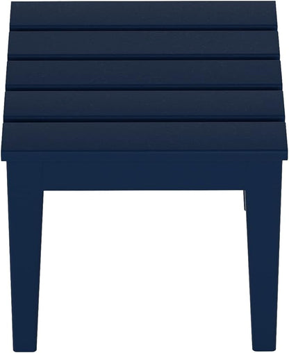 WestinTrends Ashore Outdoor Patio Modern Adirondack Side Table, Navy Blue