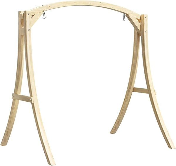 VINGLI Outdoor Wooden Swing Frame, Heavy Duty 1000 LBS A-Frame Swing Stand with Farmhouse Cottage Style - Photo 1