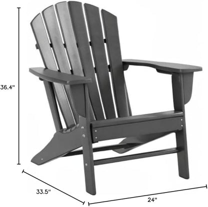 WestinTrends Dylan Outdoor Adirondack Chair (Set of 2), Gray