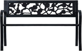 Patio Bench, Outside Bench, Yard Bench, Porch Bench, Metal Bench, Bench with Back, Park Benches, for Patio Furniture - Photo 3