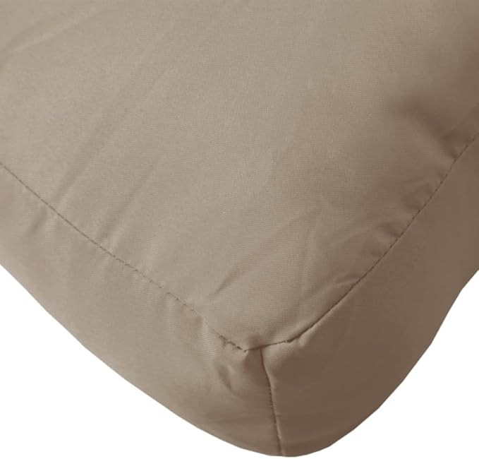 Patio Sofa Taupe Solid Acacia Wood with Fabric Cushions Large Outdoor Furniture Outdoor Couch Poolside Lounge Furniture Backyard Seating Ensemble for Deck Balcony Patio Garden