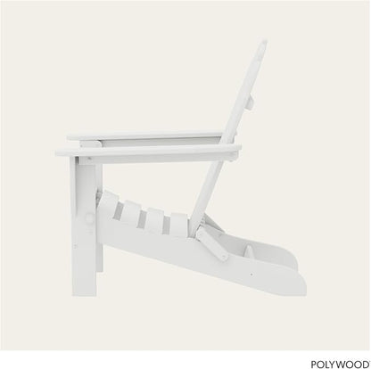 POLYWOOD AD5030WH Classic Folding Adirondack Chair, White 35.7 x 29 x 35.7 inches