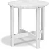 Outvita Adirondack Side Table, 18 Inch Round Outdoor End Table - Photo 1