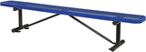 Global Industrial 8'L Heavy Duty Expanded Metal Mesh Flat Bench with Steel Frame, Portable Outdoor Bench - Photo 1
