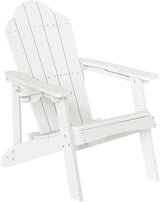 LUE BONA HDPE Adirondack Chair Set of 1 - Weather Resistant Outdoor Seating with Cup Holder for Porch, Poolside - Photo 1