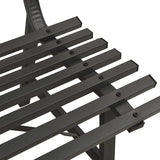 Vintage Black Steel Garden Bench Durable Powder Coated Large Outdoor Seating for Patio Garden 43.3 Inch Long 23.2 Inch - Photo 7