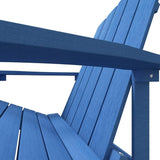 Aqua Blue Garden Adirondack Chair High Density Polyethylene Durable Outdoor Furniture for Patio and Garden Relaxation - Photo 7