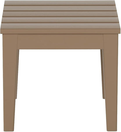 WestinTrends Ashore Outdoor Patio Modern Adirondack Side Table, Weathered Wood