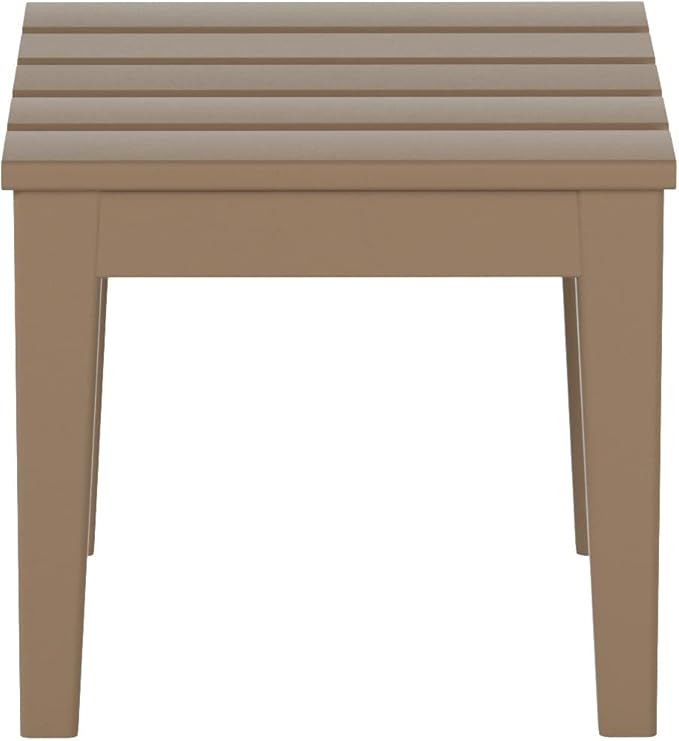 WestinTrends Ashore Outdoor Patio Modern Adirondack Side Table, Weathered Wood