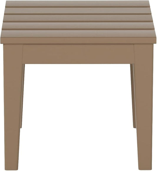 WestinTrends Ashore Outdoor Patio Modern Adirondack Side Table, Weathered Wood