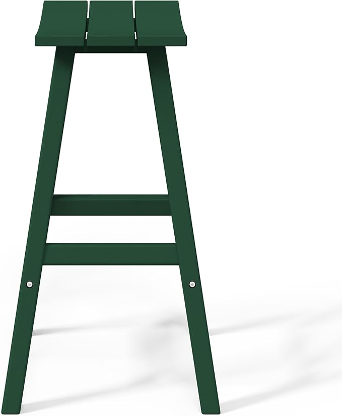 WestinTrends Malibu Malibu 29 Inch High Backless Seat Bar Stools (Set of 3), Dark Green