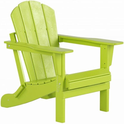 Costaelm Outdoor Folding Chair, Outdoor Seating Folding Firepit Chairs, All Weather Poly Adirondack Chair for Deck Backyard Garden Lawn Pool Patio, Lime